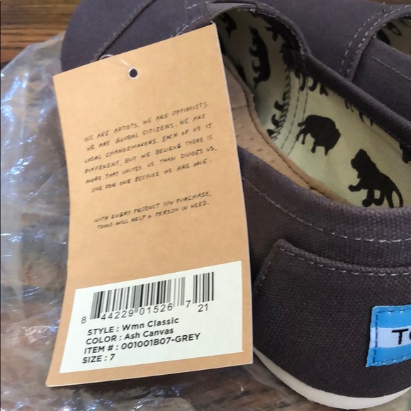 TOMS Venice collection ash canvas NEW - Picture 3 of 4